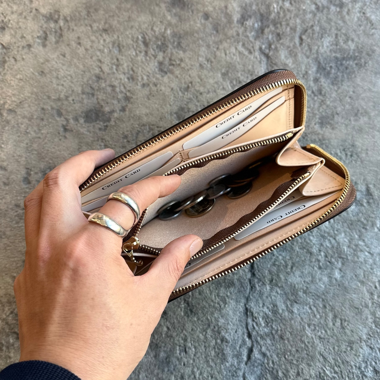 【限定商品】ウォレット ラウンドジップ インレイ クロコダイル(ブラック)