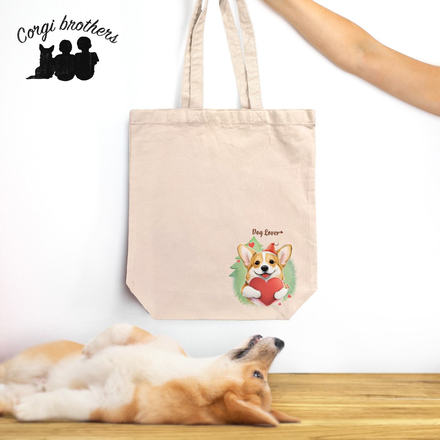 クリスマス ”シリーズ 犬種選べる キャンバス トートバッグ 】 犬