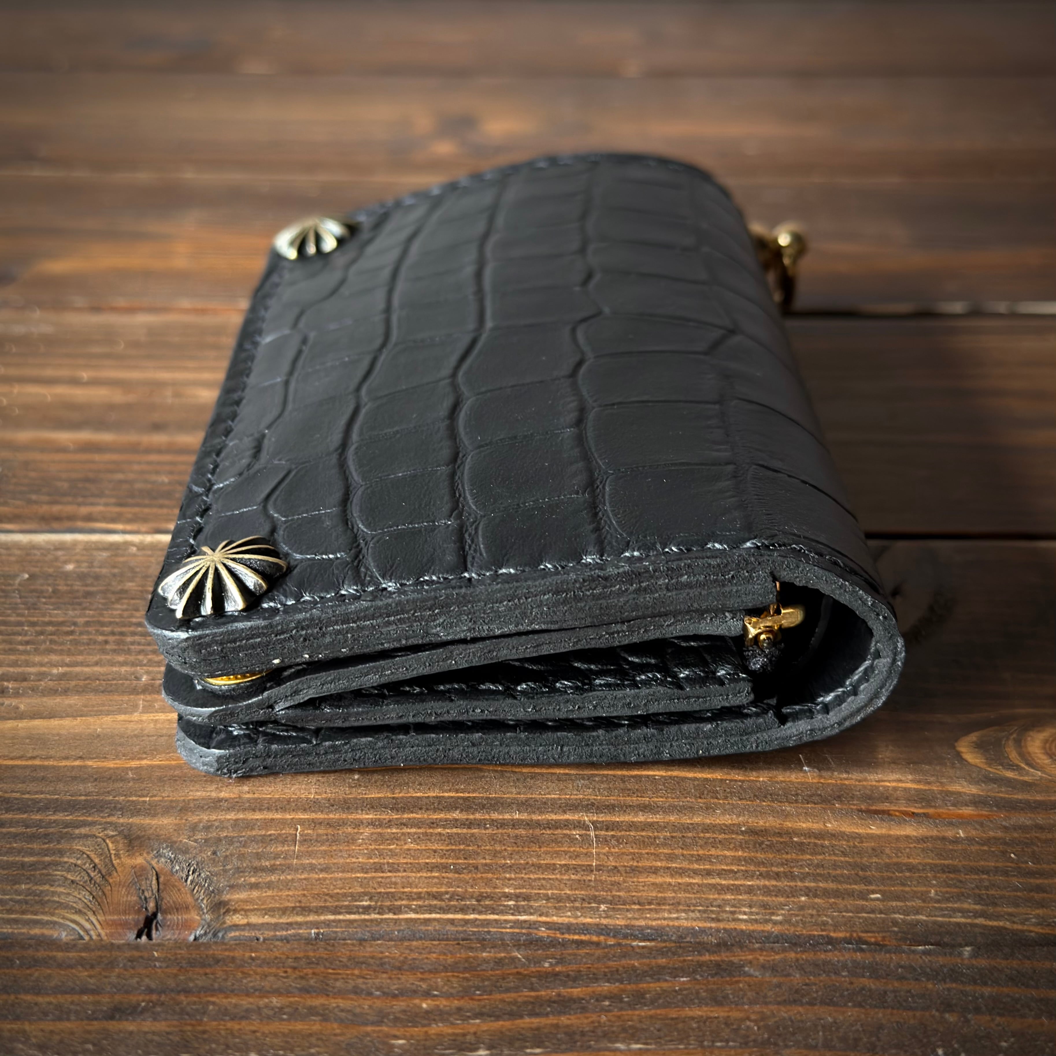 カスタムオーダー Trucker Wallet-09Ⅱ クロコ型押しレザー