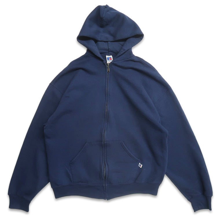 古着 90年代 USA製 ラッセル RUSSELL 無地 ジップアップ スウェット