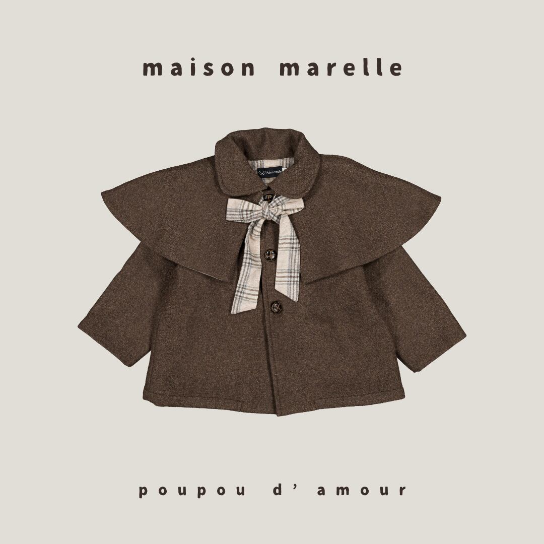 6y~12y 送料無料 【予約】maison marelle|Jacket DARCY - brown wool|(11月上旬以降入荷予定)