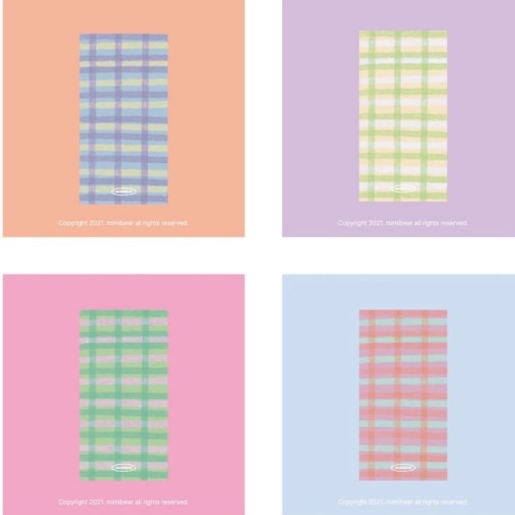 MIMIBEAR 〔pastel check memo〕