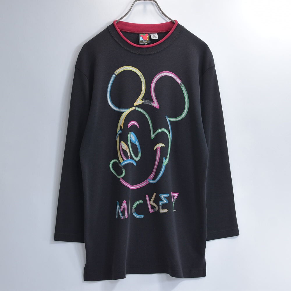 90s MICKEY UNLIMITED ミッキーアンリミテッド Disney ネオン プリント