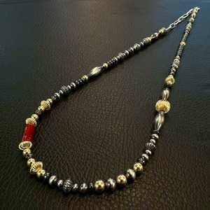 ブライト（Bright）ブレスレット（Wave S Hematite) 血赤珊瑚 45〜55cm