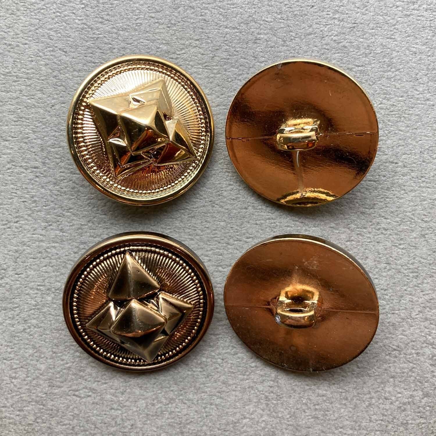 スタッズ風モチーフゴールドボタン（25mm） | Dua-アクセサリーパーツ