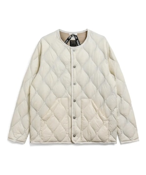 TAION (タイオン) - MILITARY CREW NECK DOWN JACKET (ミリタリークルーネックダウンジャケット ソフトシェル) ユニセックス オフホワイト