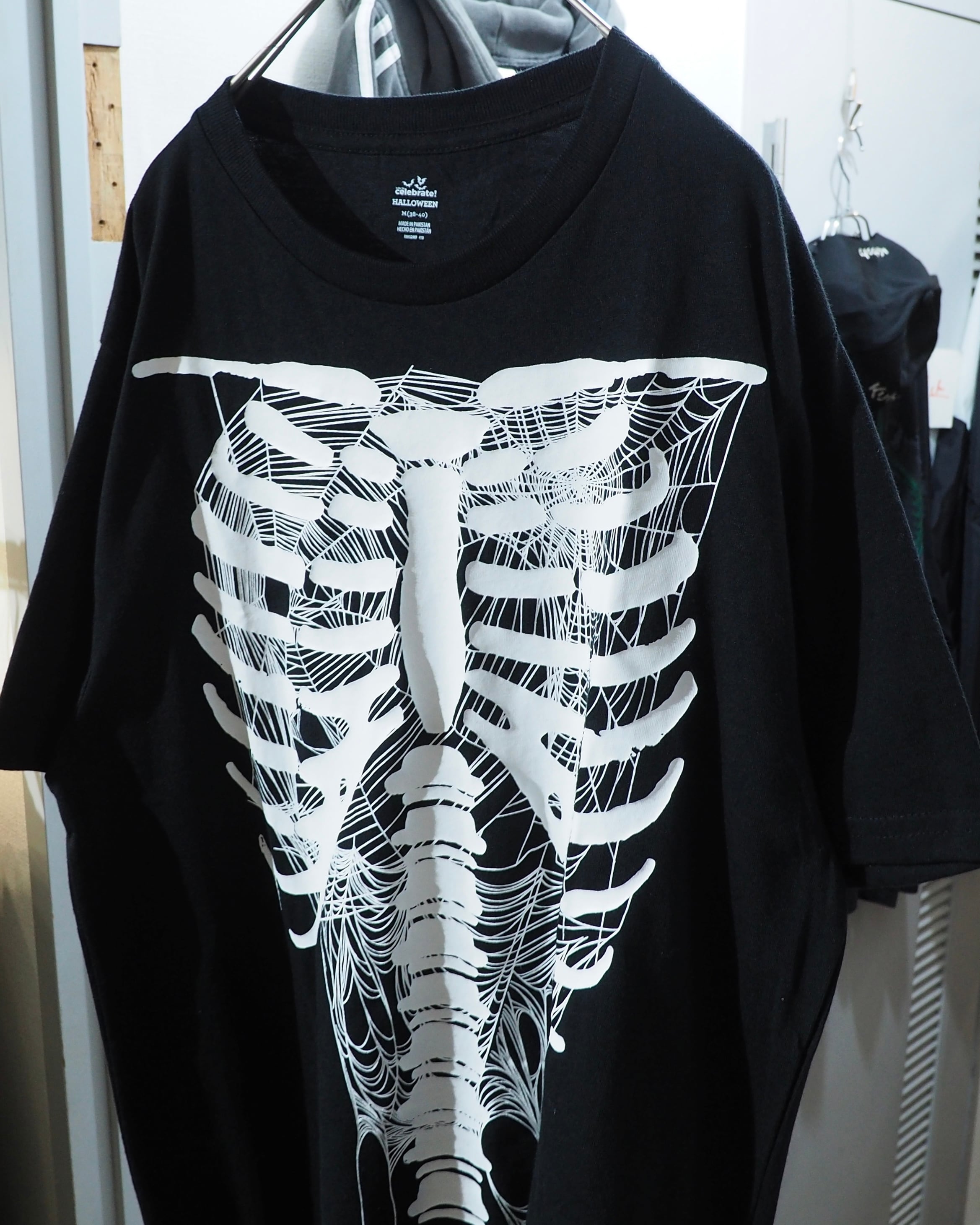 ” 肋骨 ” Rib cage × Spider Wed printed Black SS Tee