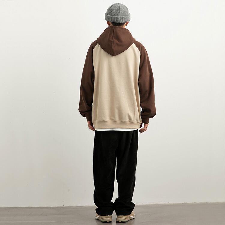 ★SPLICING CONTRAST COLOR HOODIE　　　20282