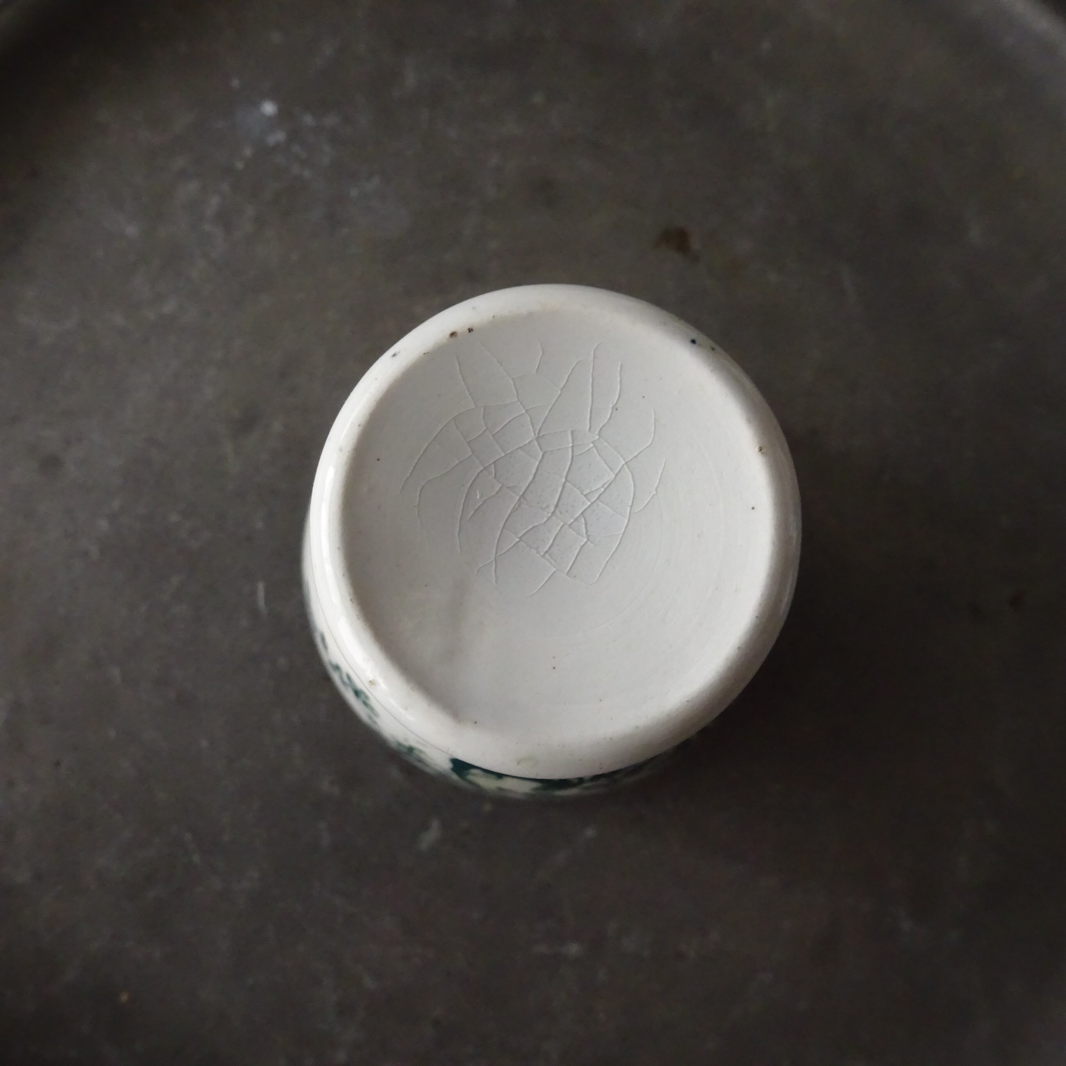 【 Nouveauté 】☆ Coquetier ancien décor《Fleurs et Rocaille》peint à la main 2個セット