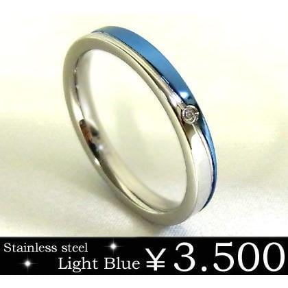 【年始セール】ステンレスブルーリング スチール ステンレスアクセサリー grs8146blu