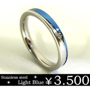 【年始セール】ステンレスブルーリング スチール ステンレスアクセサリー grs8146blu