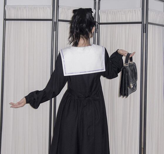 ワンピース レディース 長袖 制服風 セーラー服 ゆめかわいい ゴスロリ 地雷 Tb 795 毒いちご 韓国ファッション