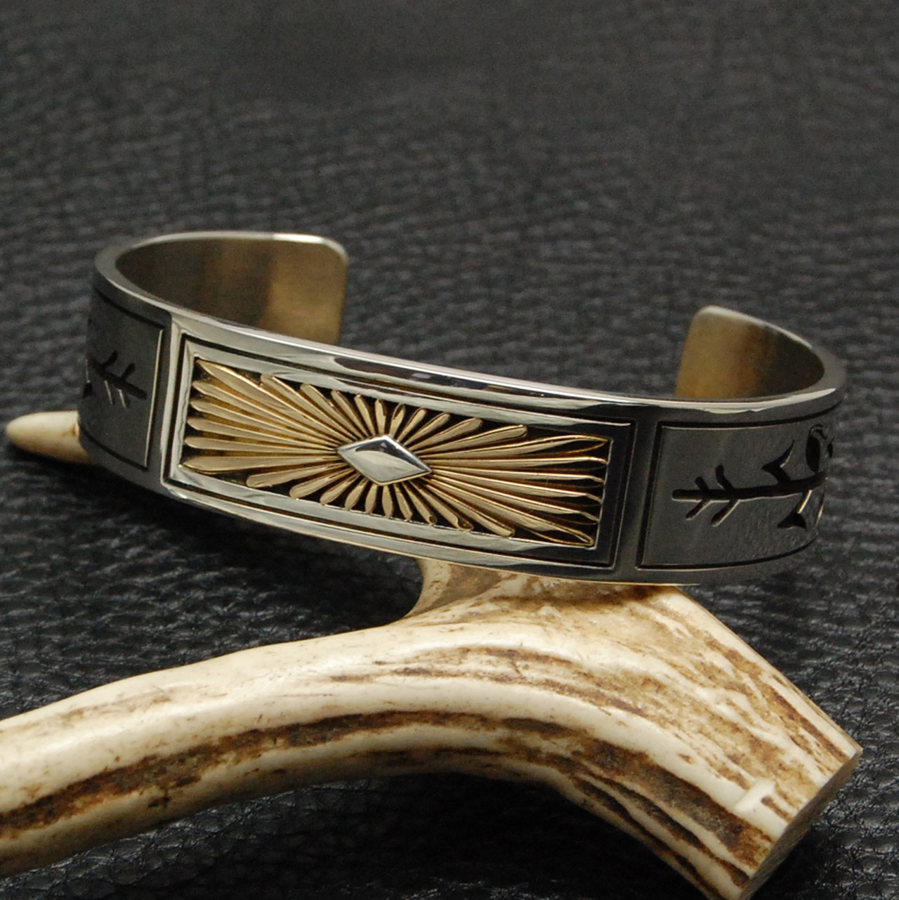 Navajo HOWARD 14K×STERLING バングル メンズ｜リング・指輪