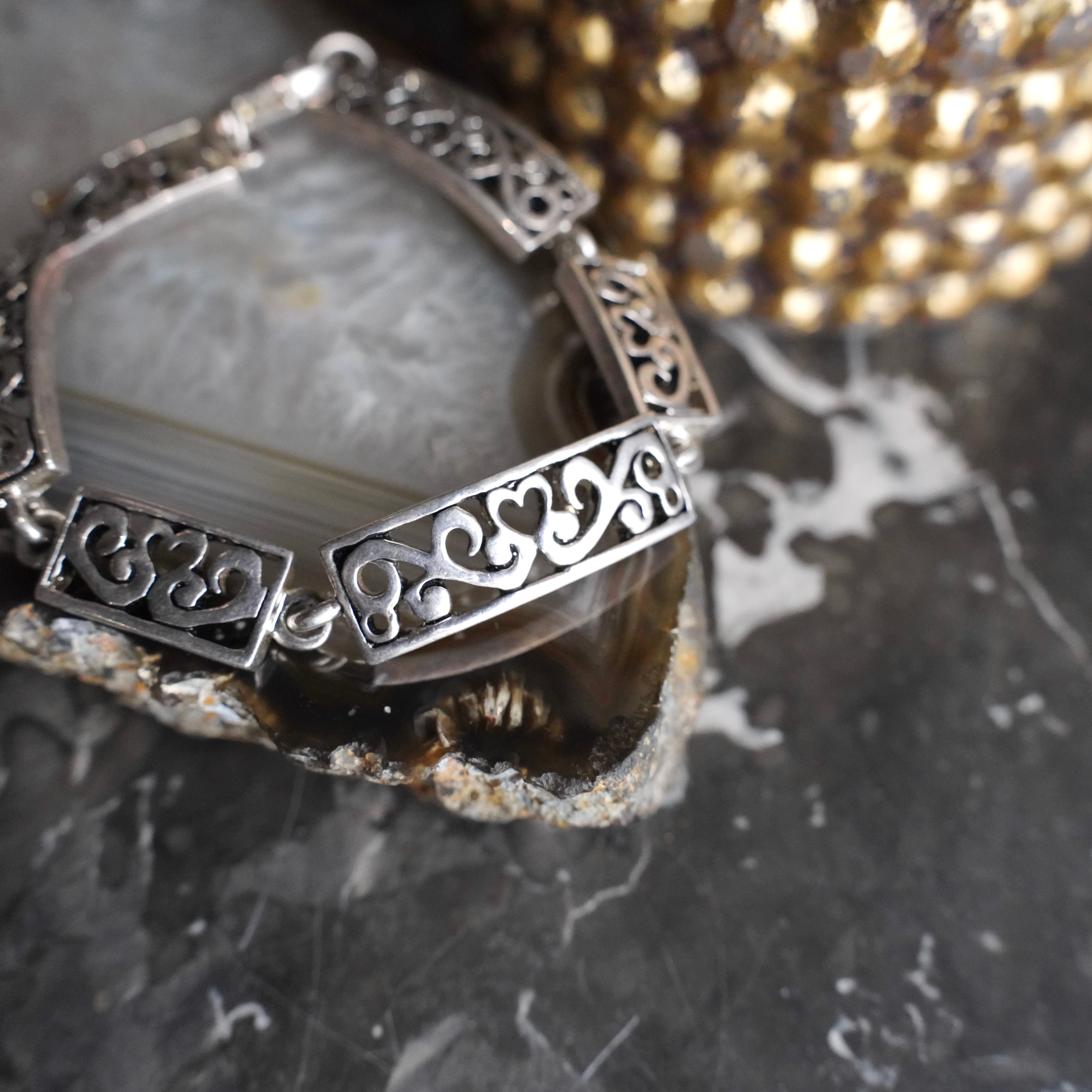 USA VINTAGE METAL CHARM DESIGN BRACELET/アメリカ古着メタルチャーム