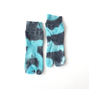 Tie Dye Ankle Socks (Blue × Navy)