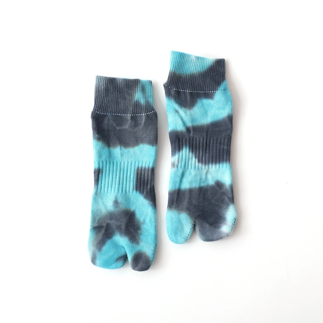 Tie Dye Ankle Socks (Blue × Navy)