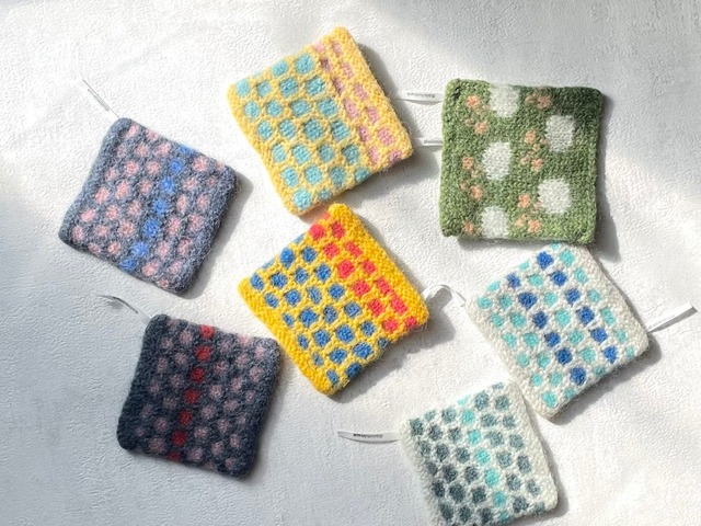 シカクイ　ミニマット　※ハンドメイド　完成品