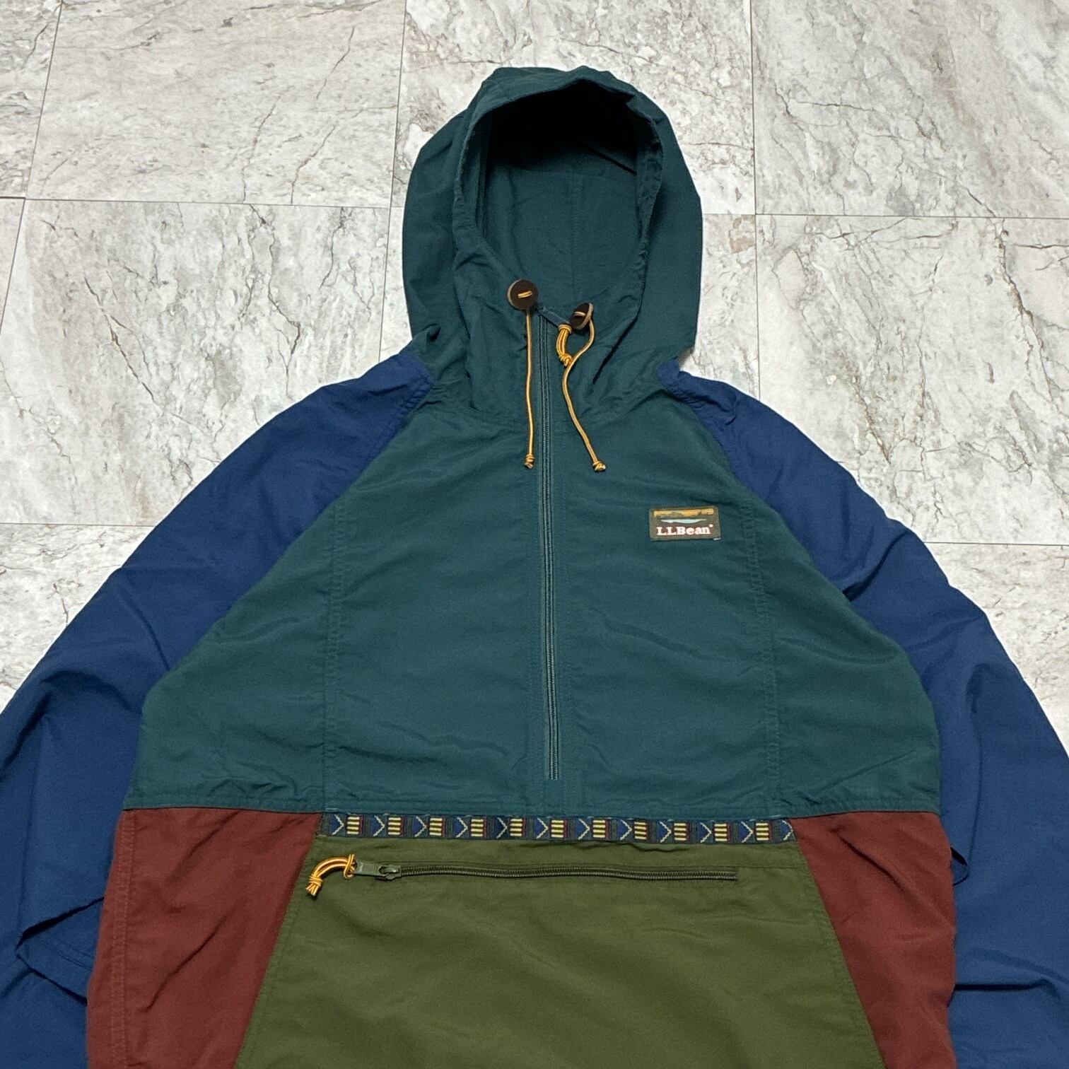 L.L.Bean エルエルビーン アノラックパーカー チロリアン 山タグ 切替