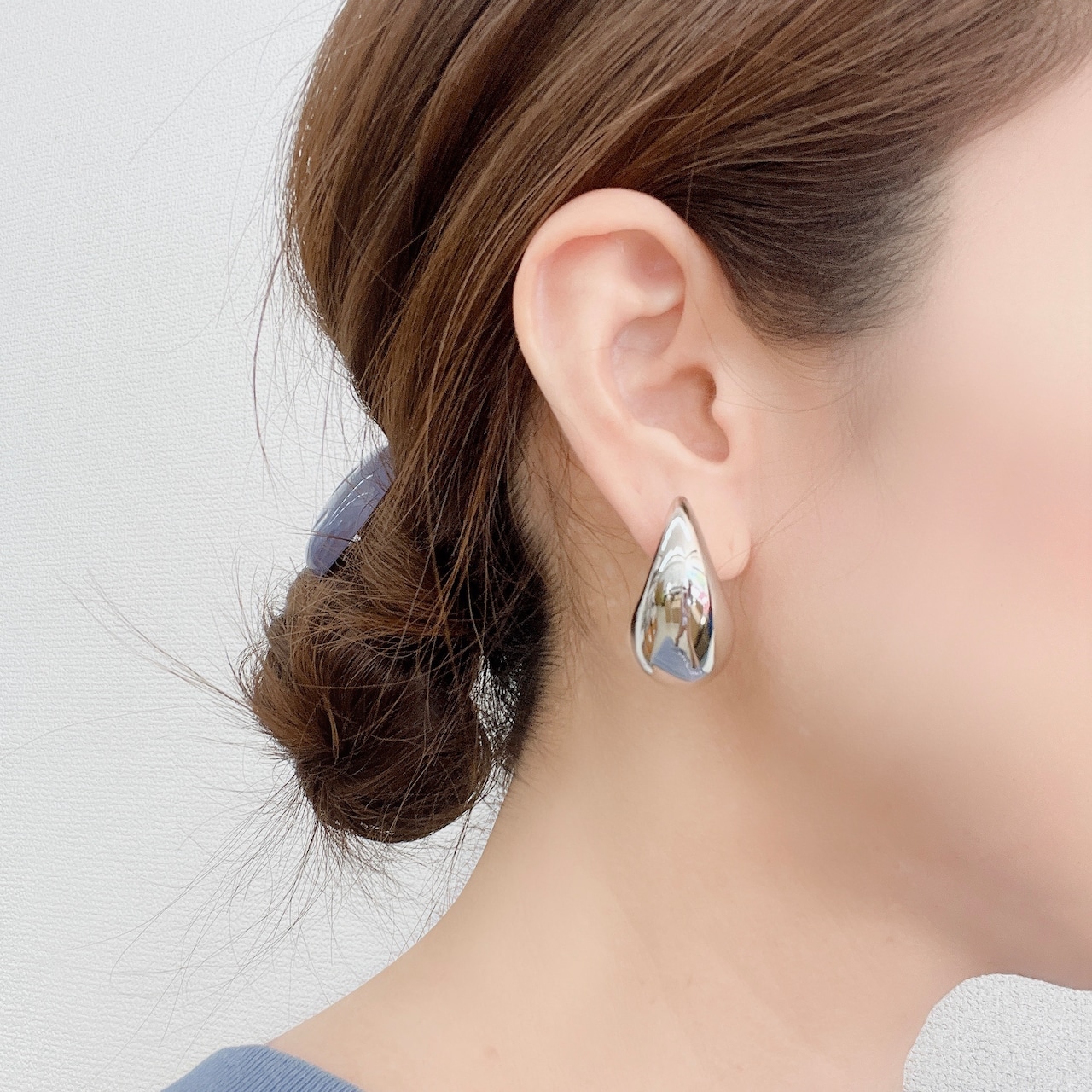 ティアドロップピアス 韓国デザイン 両耳用 インパクト抜群 GOLD SILVER 3㎝ パーティーピアス シンプルピアス 存在感あるピアス ニッケルフリーポスト bittersweet