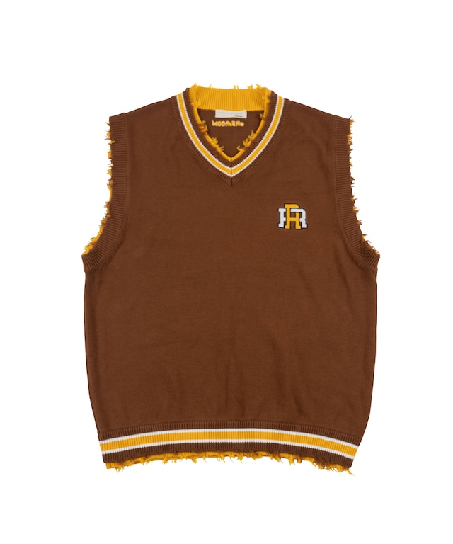 【#Re:room】ICON EMBROIDERY KNIT VEST［REK131］