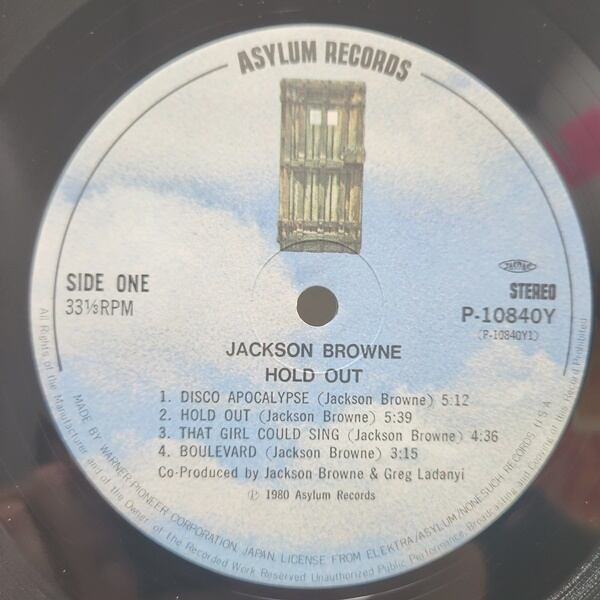 Jackson Browne / Hold Out [P-10840Y] - 画像3