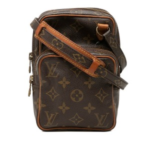 ルイ ヴィトン モノグラム ミニアマゾン 斜め掛け ショルダーバッグ M45238 ブラウン PVC レザー レディース LOUIS VUITTON 【中古】