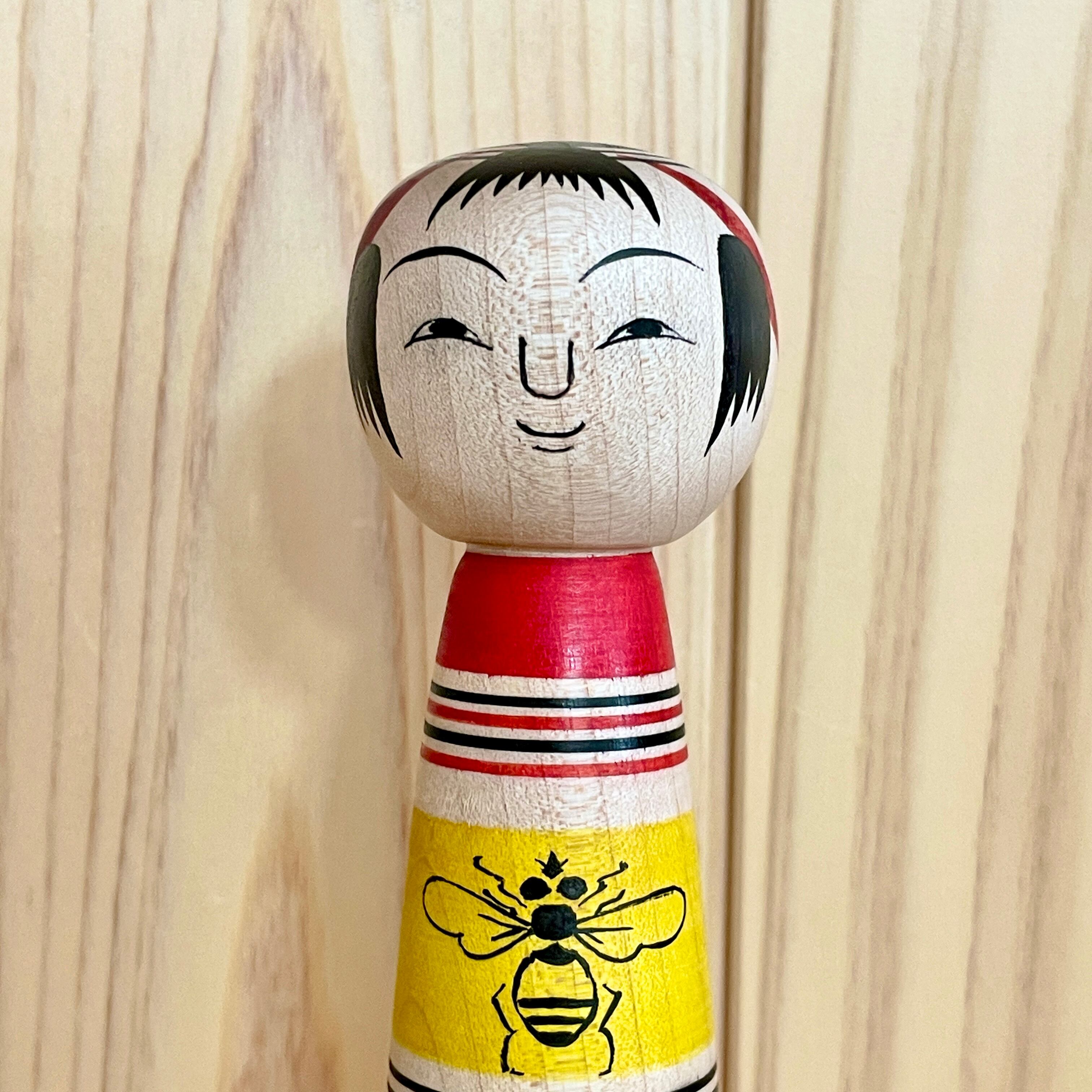 田中虎杖ナチュラルウッドのこけし人形 中里香織工人：土湯系】こけし アブ ：4.5寸 13.5㎝ N11KN-8