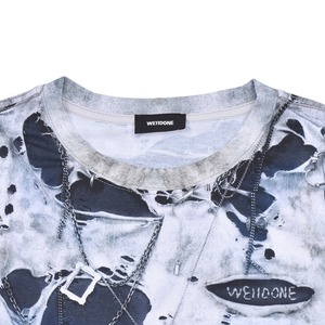 【WE11DONE】LIGHT GREY VINTAGE PRINTED T-SHIRT