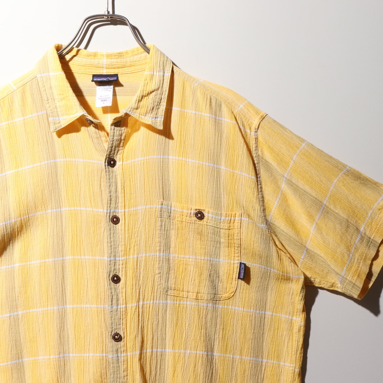 Patagonia オンブレ チェックシャツ L patagoniaパタゴニア オンブレチェック 半袖 オーガニック