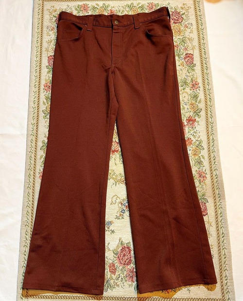 70's  Lee "earth color" polyester boots-cut slacks