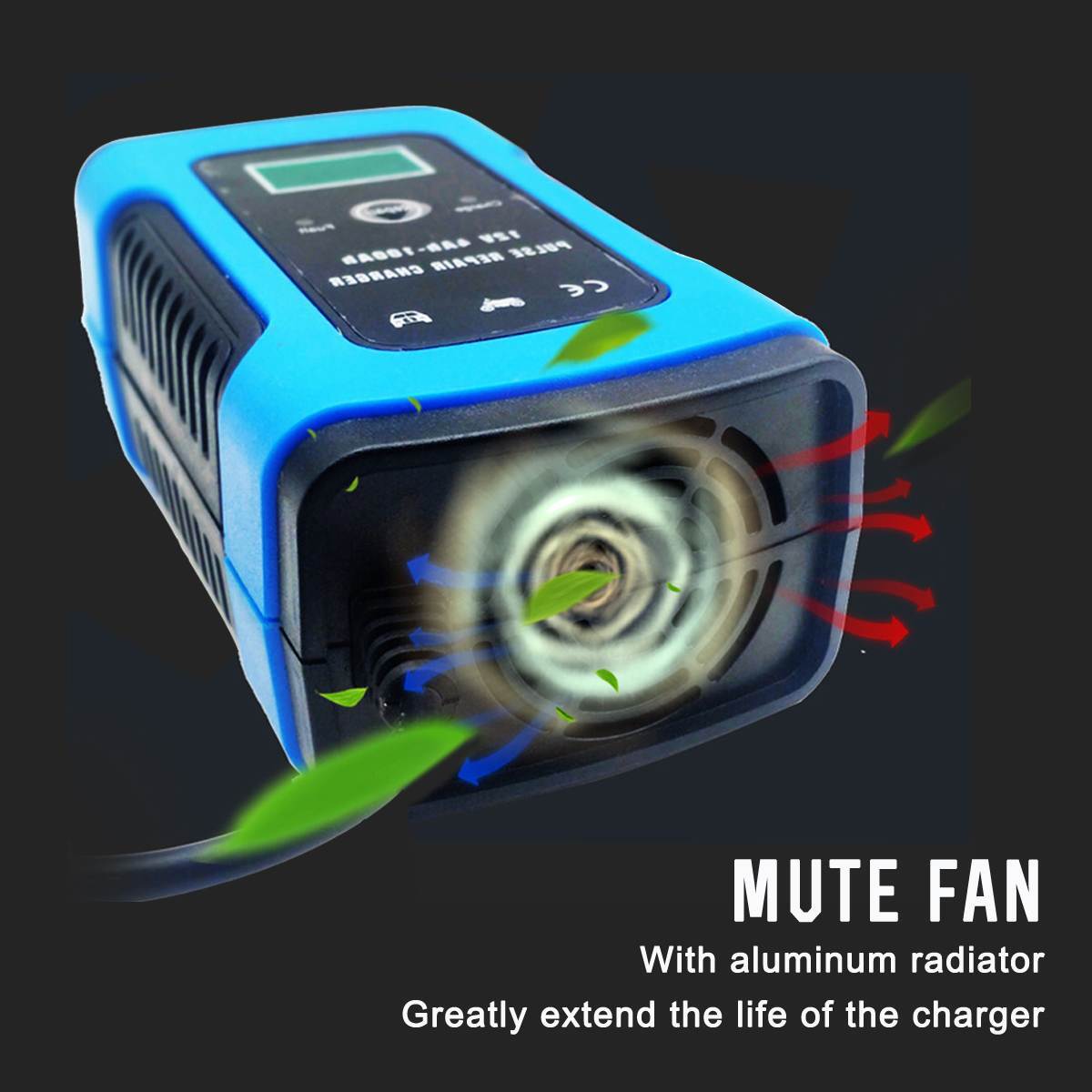 新作 110-220Vカーバッテリー充電器LCDスマート高速ユニバーサルオート