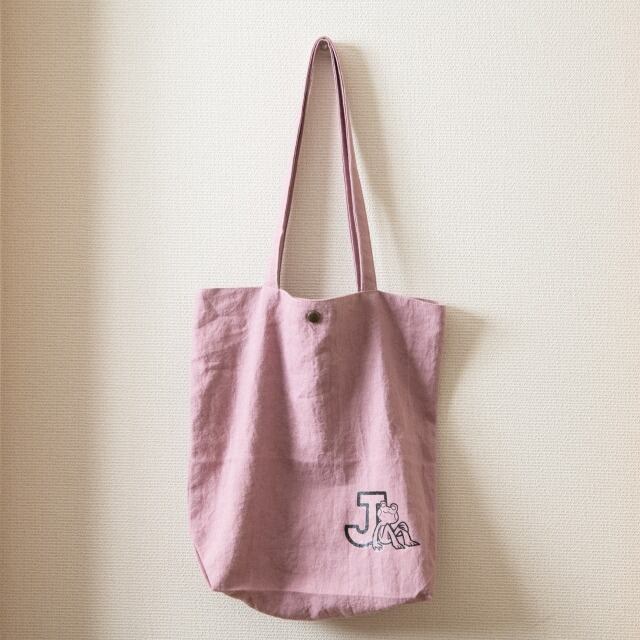 上質リネンのエコバッグ（ピンク） | 静岡よみかえる工房