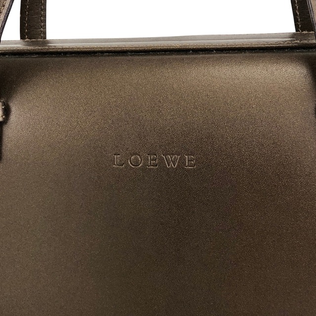 LOEWE ロエベ トートバッグ ブラウン ロゴ レザー vintage ヴィンテージ オールド 2jjh62