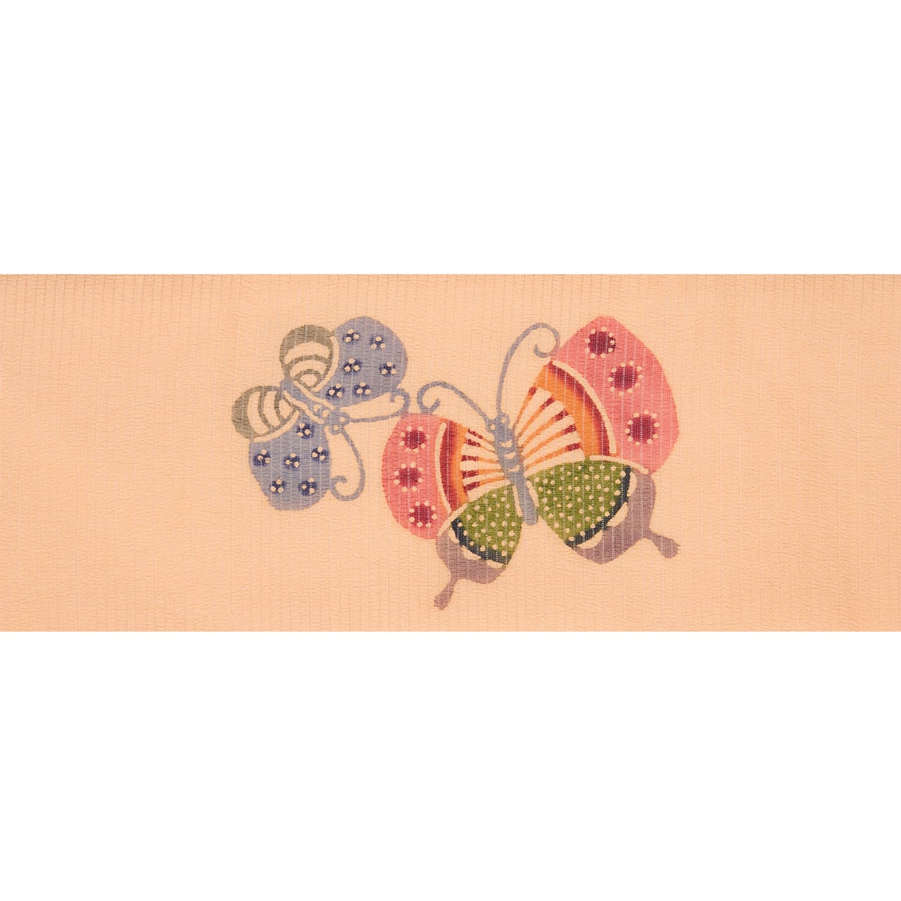 蝶々の模様 型絵染 絽夏名古屋帯【未着用品】 | かわの屋