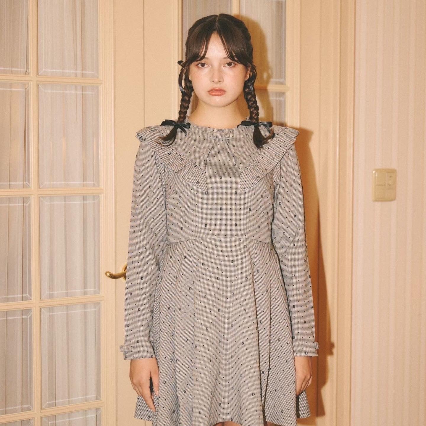 ワンピース rosarymoon Frill Collar Tunic original frill collar onepiece (2color) | Désir et Raison