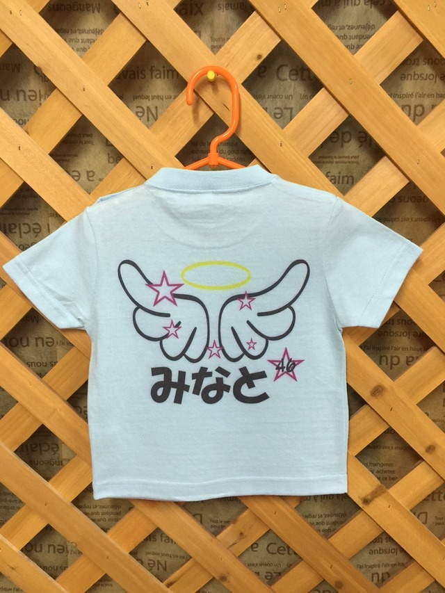 再販　名前入れ　Hi-HiオリジナルTシャツ　男の子天使の羽ver.