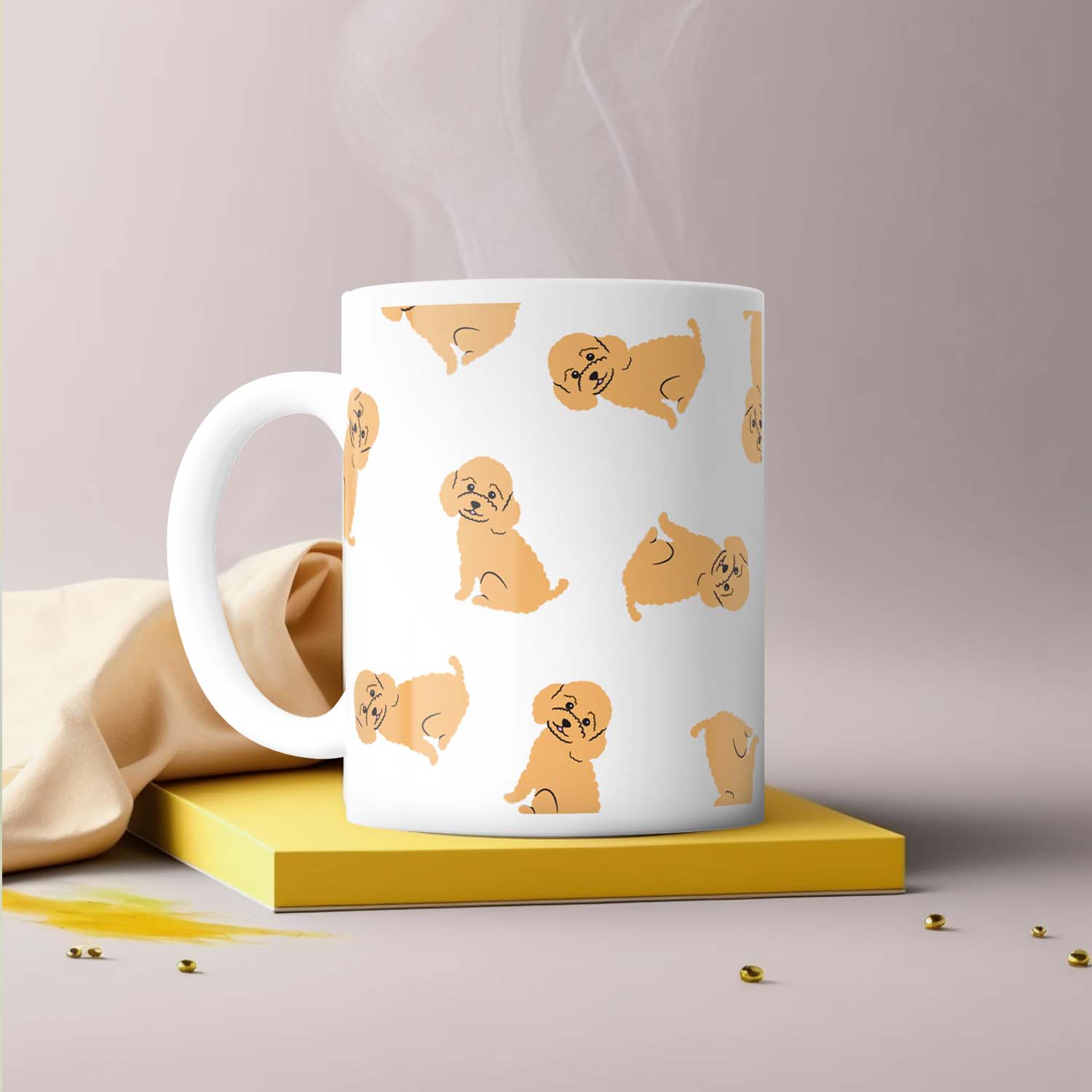 トイプードル パターン柄 】 マグカップ お家用 犬 ペット うちの子 犬