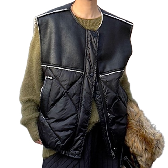 PU leather vest 1173