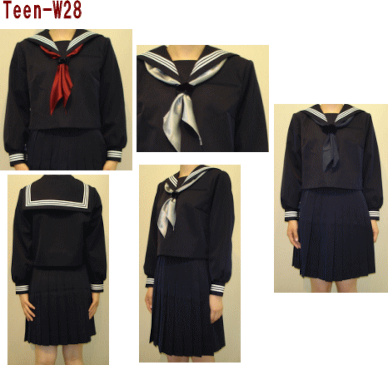 T2222 中学校 高校 中間服セーラー服+夏服スカート/yt4163【8XKE