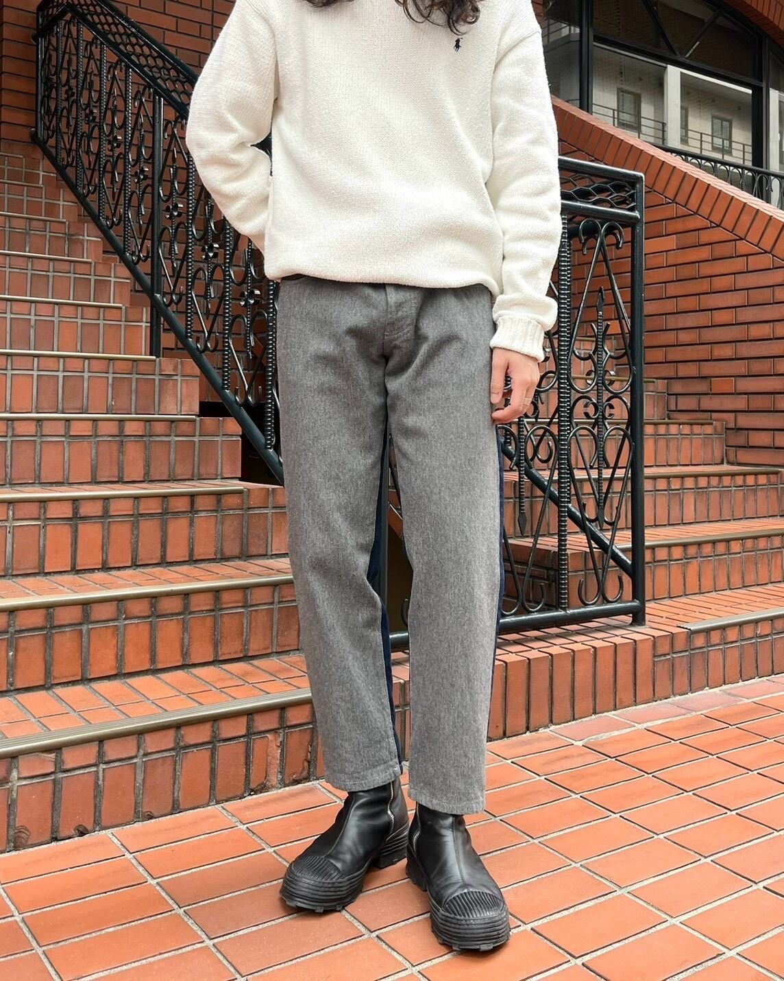 MARNI Gray Wool Switching Denim Pants ITALY製