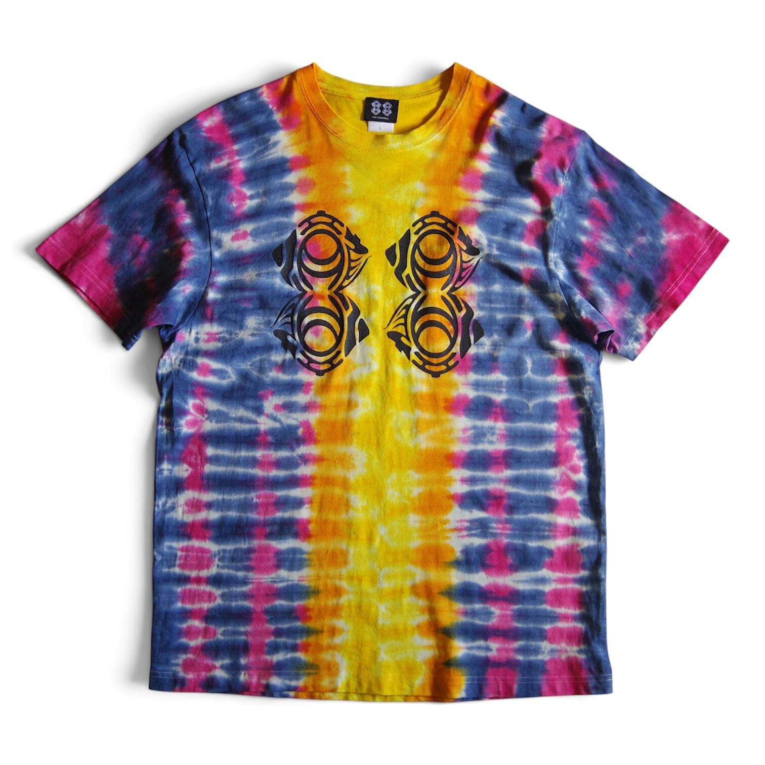 "88 LOGO" TIE DYE ORGANIC COTTON T-SHIRT / タイダイ オーガニックコットン Tシャツ -L- 【送料無料】