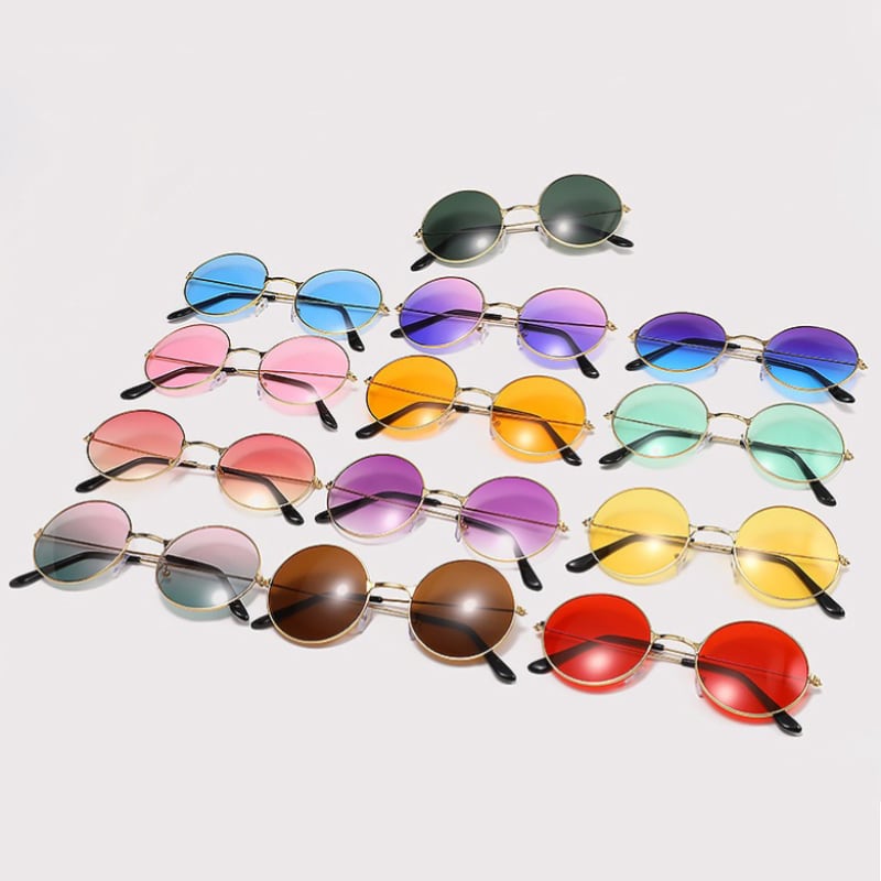 ドクタケ忍者隊 衣装＋サングラス コスプレアイテム 撮影用アイテム 丸型 カラー サングラス 伊達メガネ