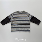 韓国子供服 / 26Autumn / ELLY MOLLY / キャンパス配色Tシャツ / 秋服 *5~19*