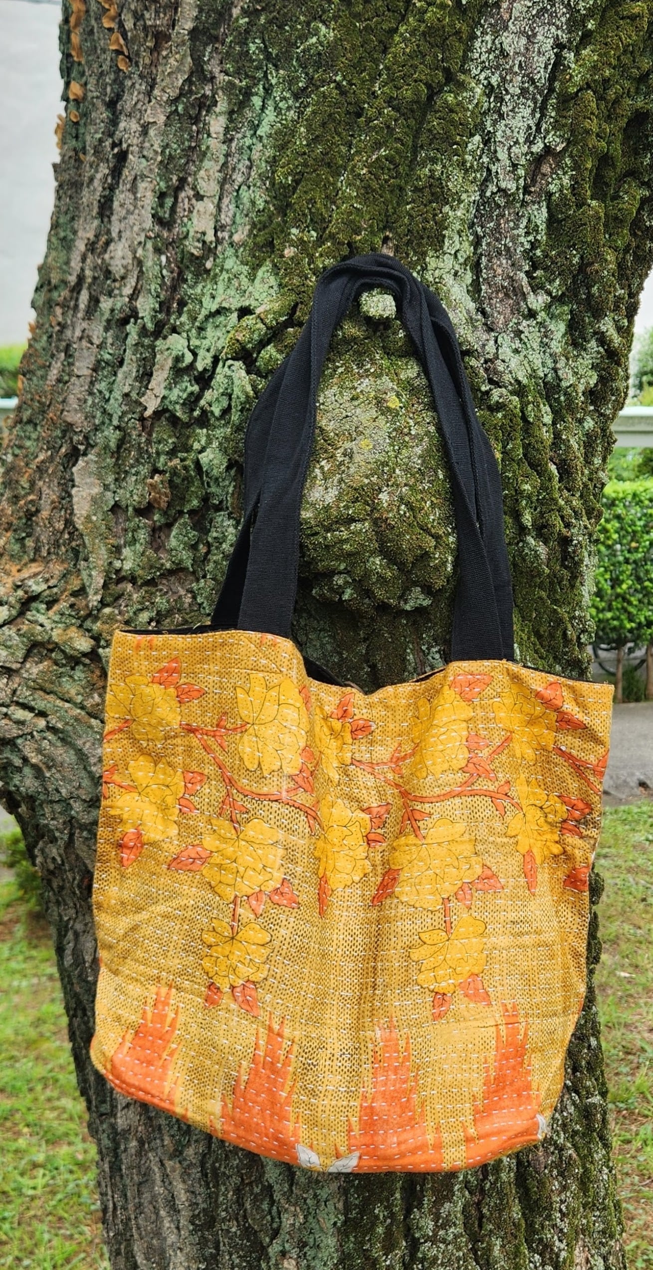 レディース Kantha bags カンタ刺繍 トートバッグ