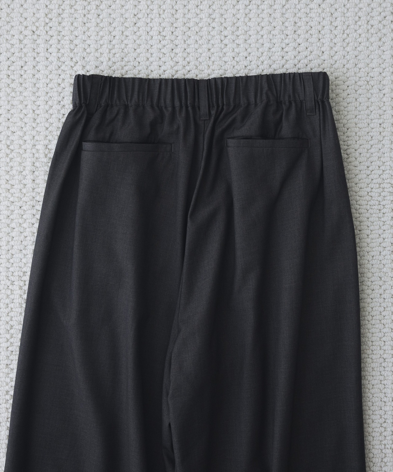 CLASSIC TR WOOL DEEP TUCK TROUSERS【セットアップ対応】 / gray