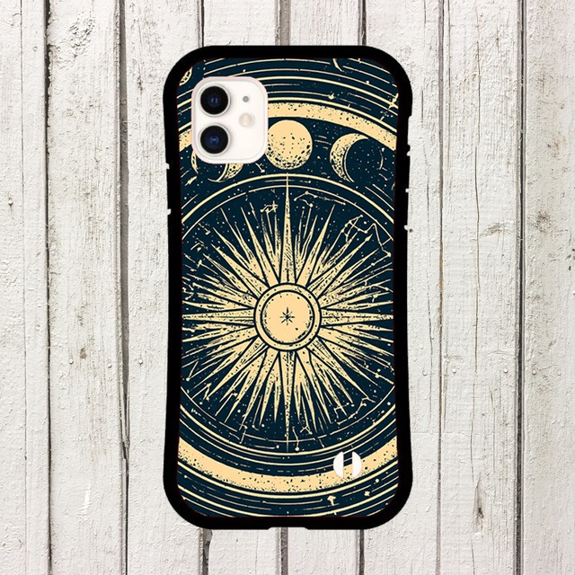受注生産 iPhoneケース 放射状スターサークル｜星図柄 STAR005A