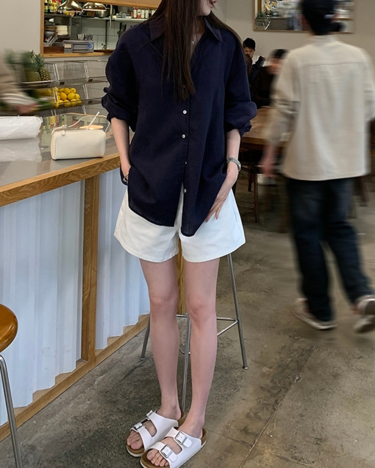 ボタンフロントオーバーサイズシャツ 2color A1075 - 20