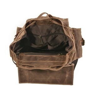 Retro Canvas Leather Hiking Backpack / レトロ キャンバス レザー ハイキング バックパック