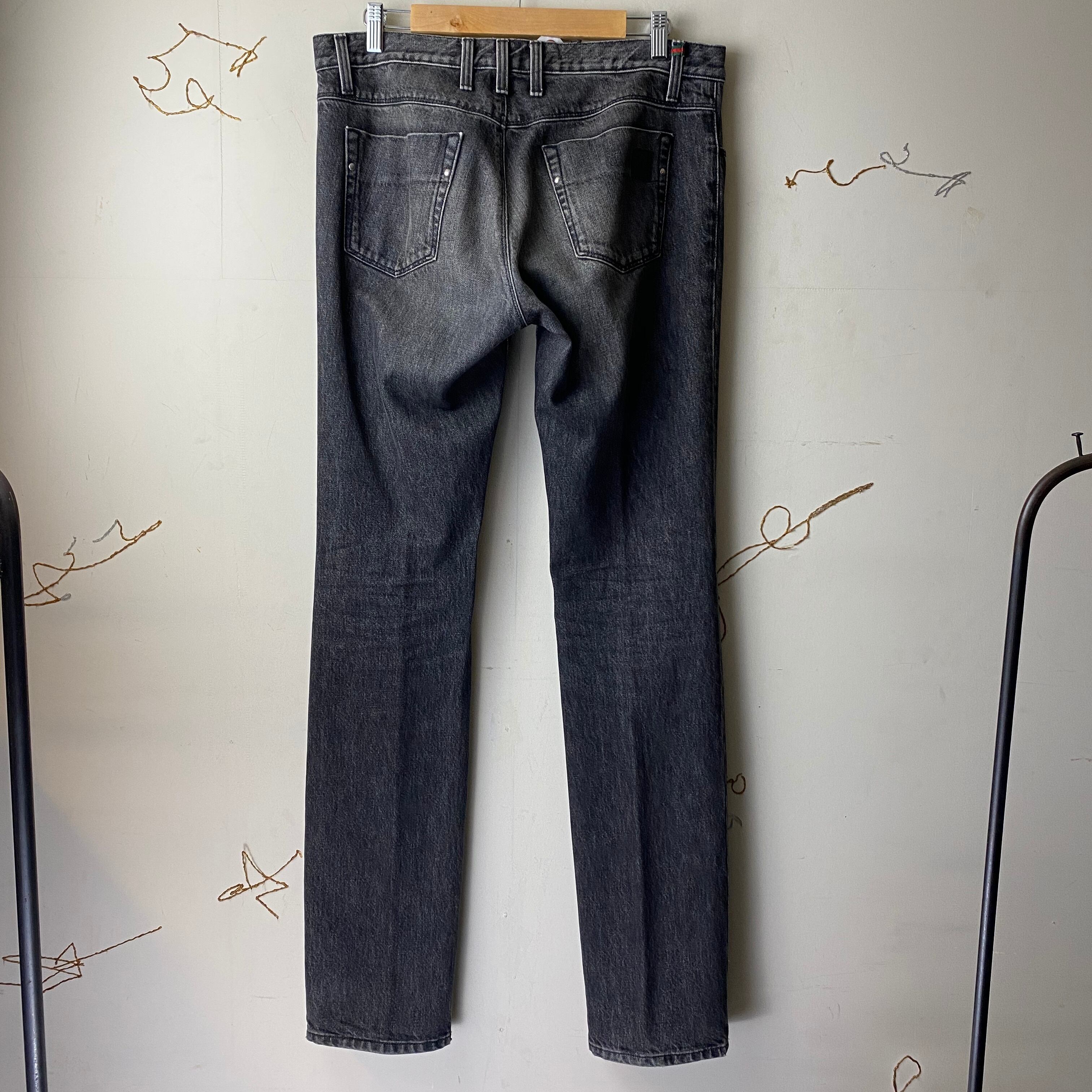 GUCCI fade black denim pants | NOIR ONLINE
