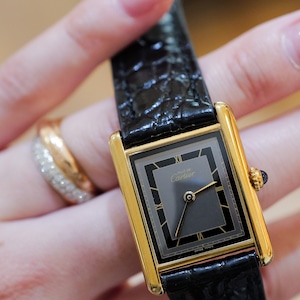 カルティエ マストタンク LM チャコールグレー文字盤